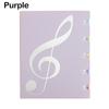 Flexible Stave Storage Holder 20Pages Music Clip Folder High-quality Music Score Folder