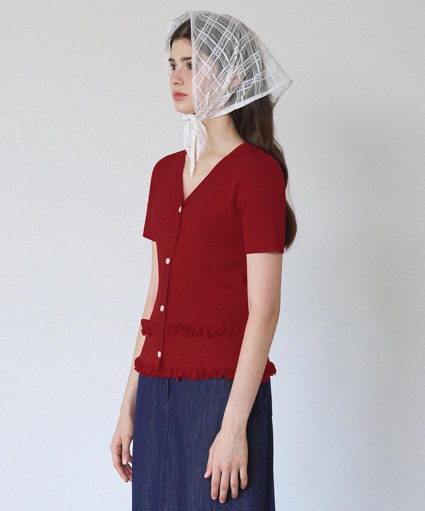 MICANE Vera Frill V-Neck Knit