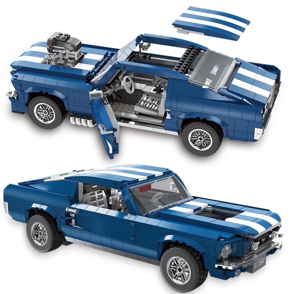 1680 шт. Инновационный эксперт Ford Sports Racing Car Model Building Blocks Кирпичи DIY Toys для детей Взрослые Подарки на день рождения Рождество