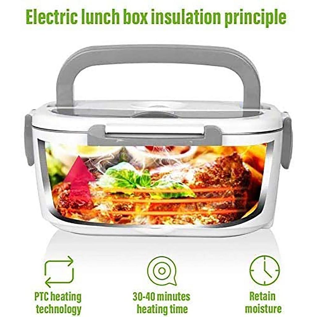 3 In 1 Electric Lunch Box Mobile Stainless Steel Lunch Box Car Kitchen Dual-use