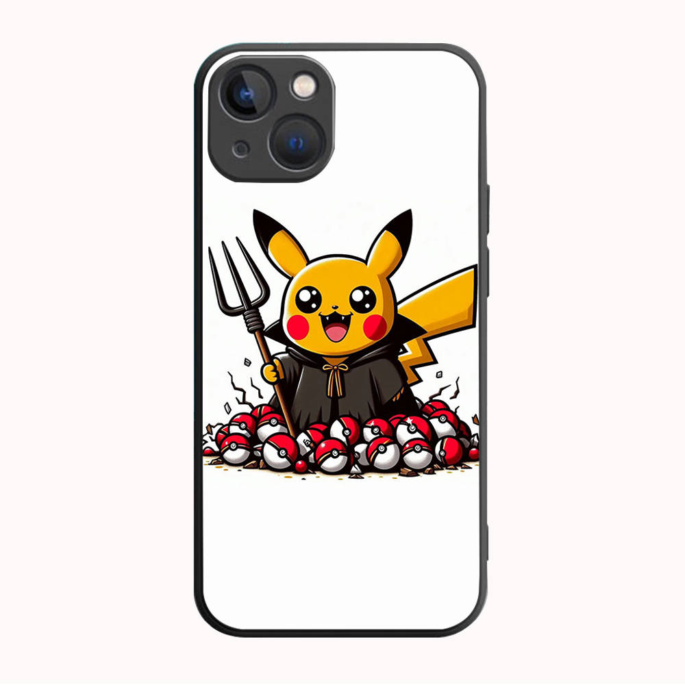 B-73 Pokemon Halloween Black Case for Redmi 10A 10C 12C 13C 9A 9C 9T A3X Note 10 9 9S 10S iPhone 11 12 13 14 15 16 X XS Pro Max Mini 7 8 Plus XR