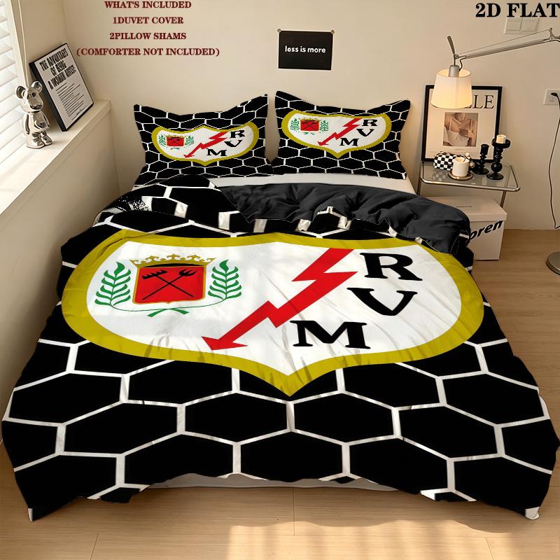 Rayo Vallecano Bedding Quilt Set Quilt Cover Pillowcase Home Decoration Birthday Gift (1 * duvet cover + 2 * pillowcase, without core)