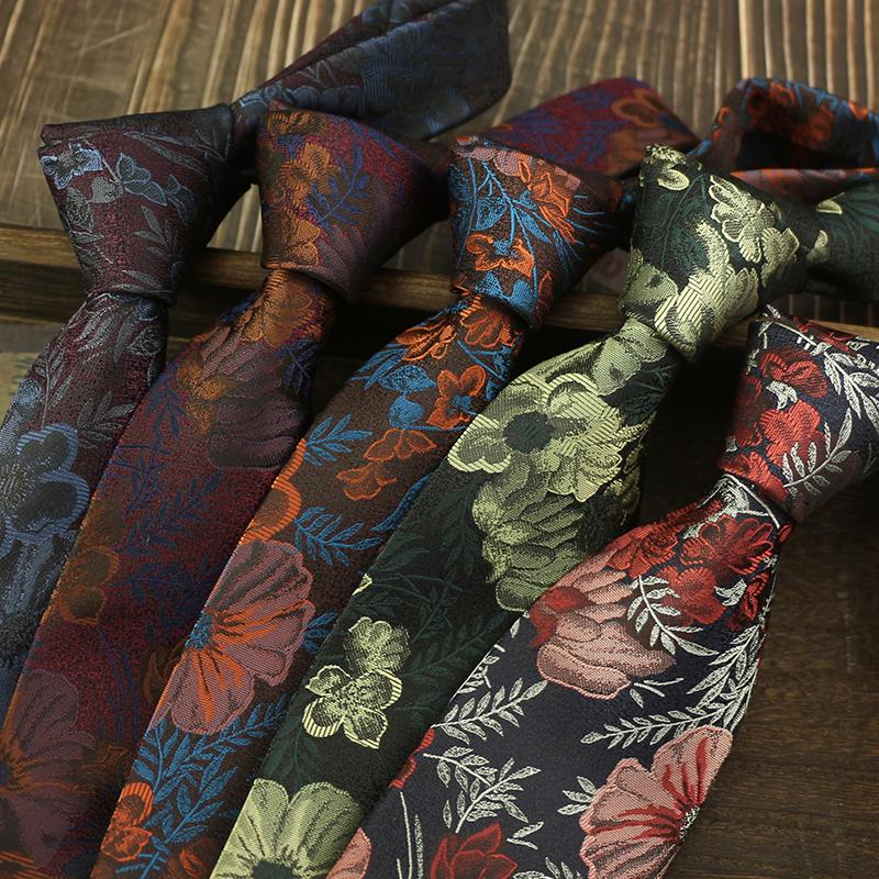 Tie Men'S Retro Coffee Wedding Stage British 8Cm Dress Professional Business Hand Blue Stripe Portuguese Music