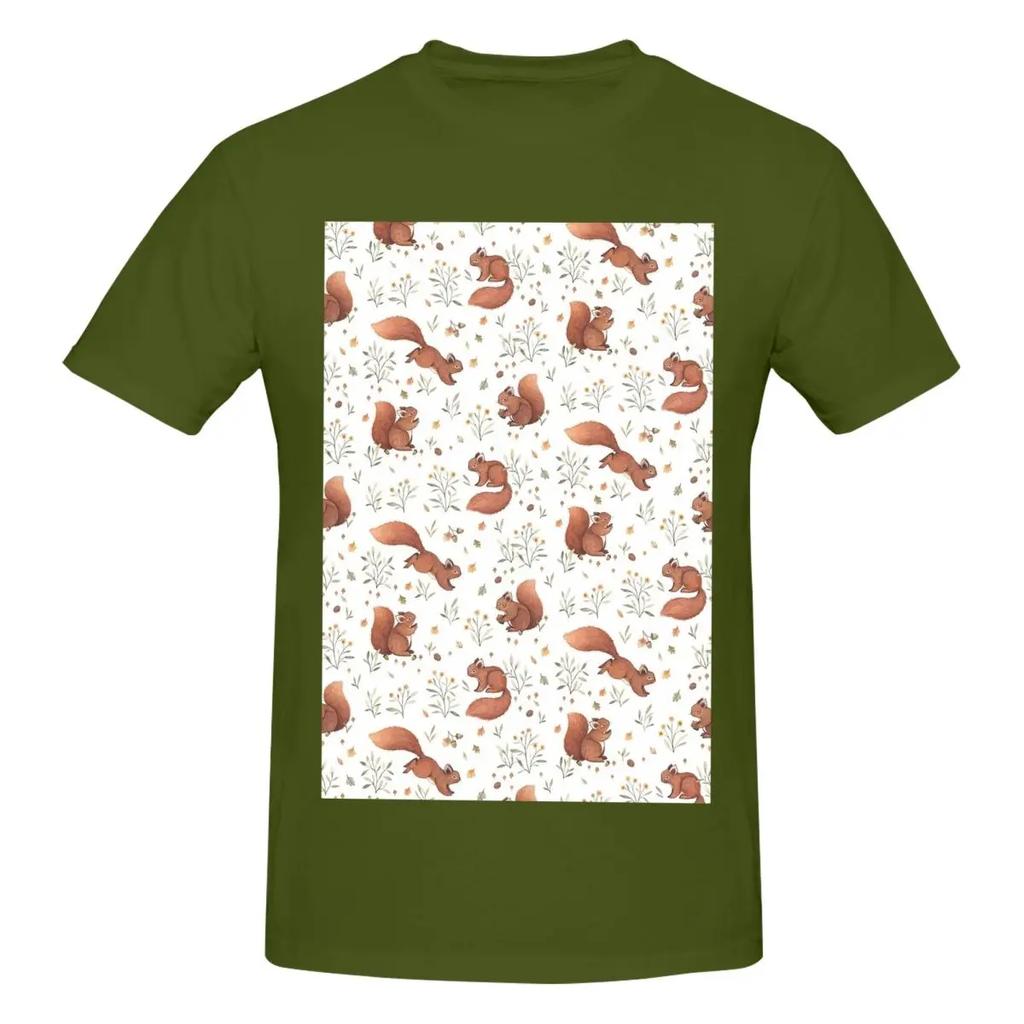 100 Cotton Cute Squirrels Tshirt Unisexs Classic Oversized T Shirt Unisex Oneck Summer Shirts Tops S6xl