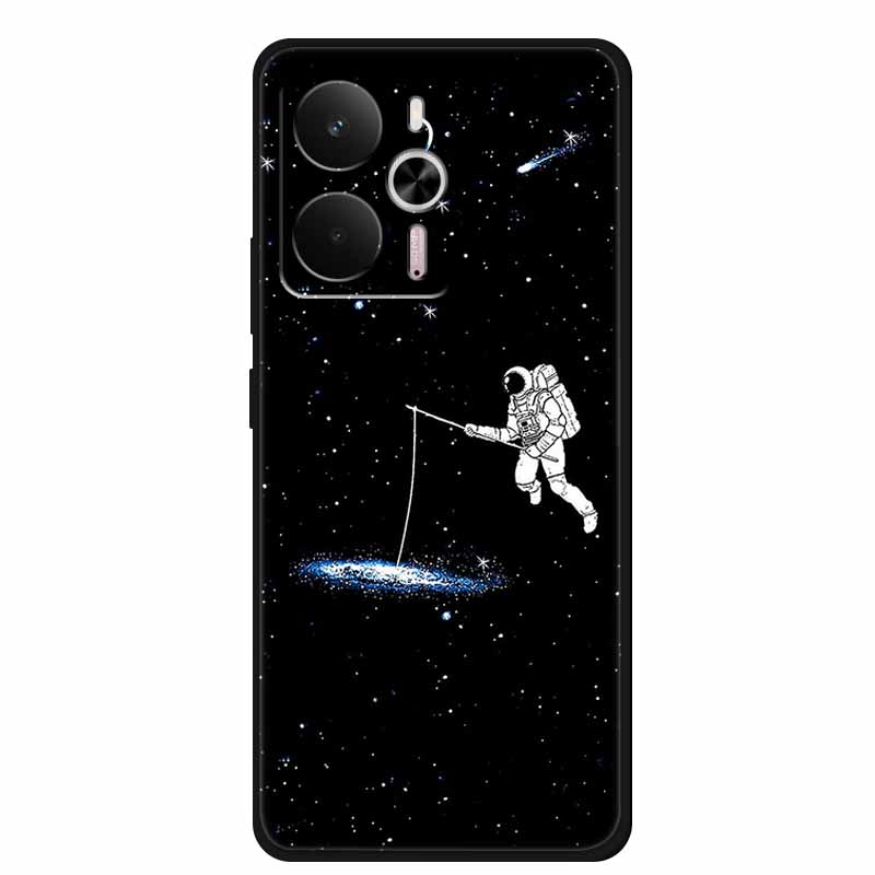 For Realme 14 5G Case Realme14 Coque 6.67" Black Silicone Soft TPU Phone Case For Realme 14 2025 Back Cover Case Shell Funda Cat