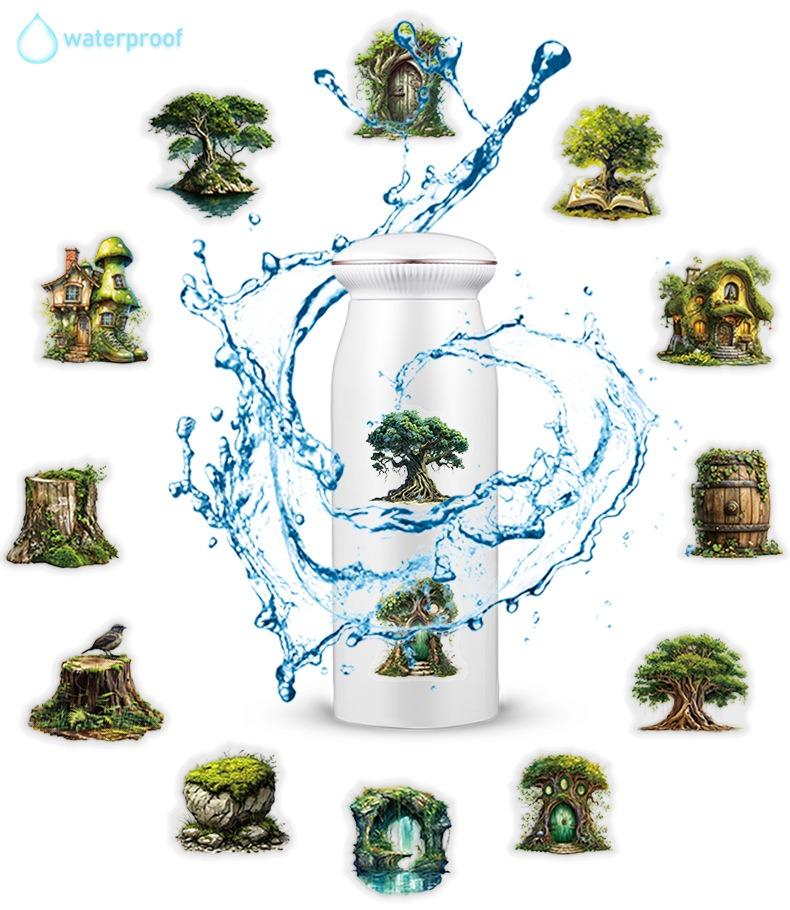 50Pcs/Set Fantasy Green Forest Series 02 PET Stickers Waterproof DIY Fashion Doodle Decals Stickers