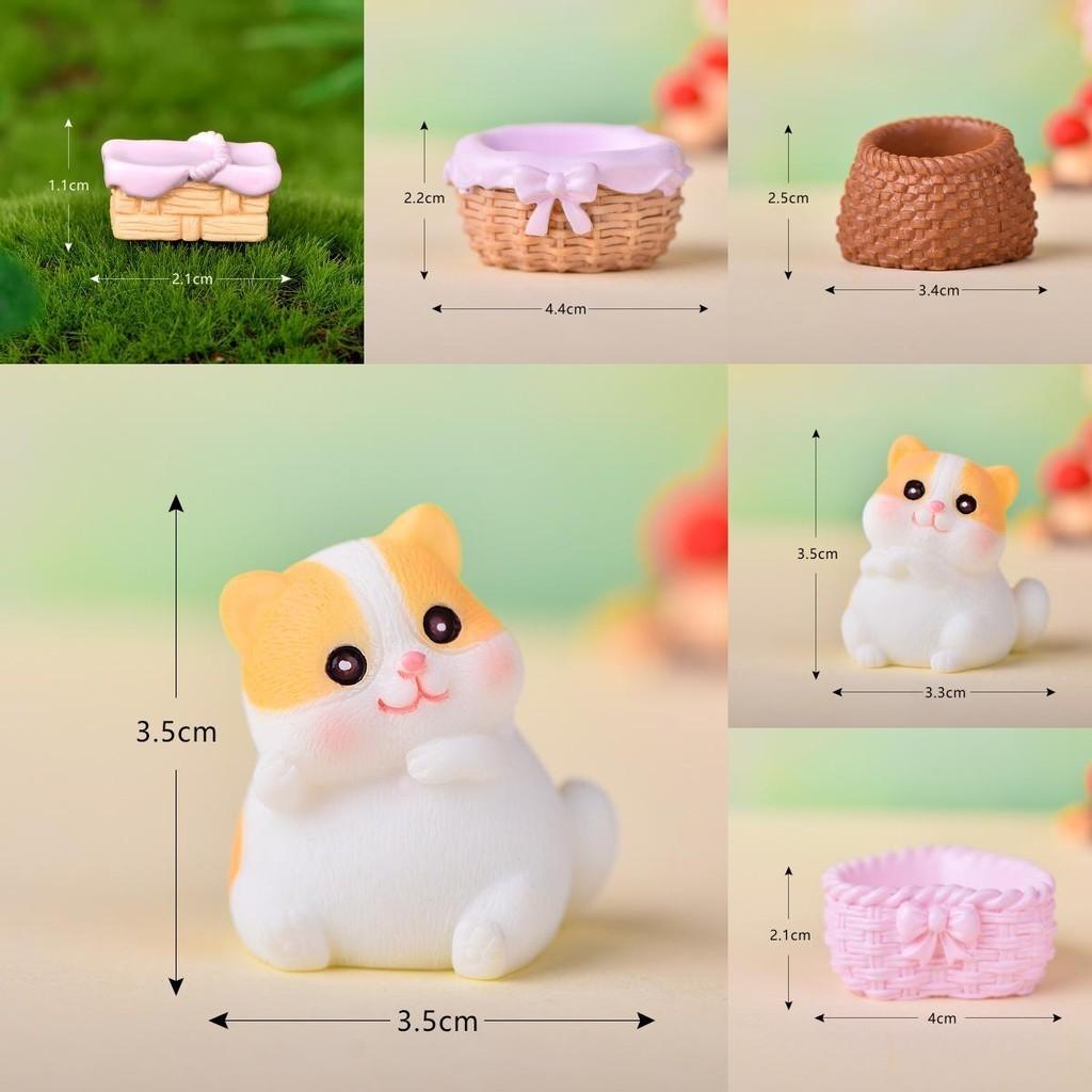 Detailed Resin Orange Tabby Cat Figurines For Creative Garden Projects