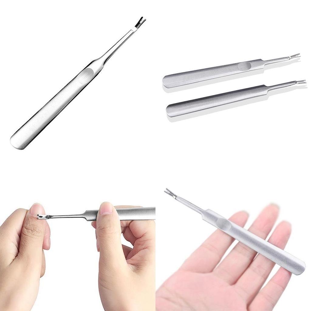 Stainless Steel Cuticle Pusher Trimmer Remover Pedicure Manicure Nail Art Tool