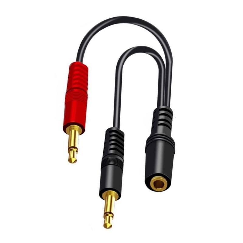 Computer Headsets Adapter 3.5mm Female to 2 Male Sound and Microphones Splitter Cable