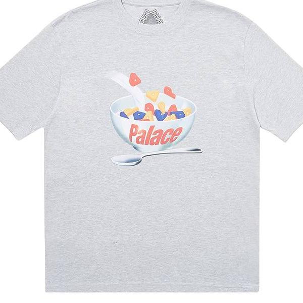 Palace Футболка с шармами Серая меланжевая Мужские топы P18TS108