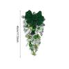 Artificial Christmas Wreath Decorative Garland Festive Hanging Ornament Imitation Berries Flocked PP