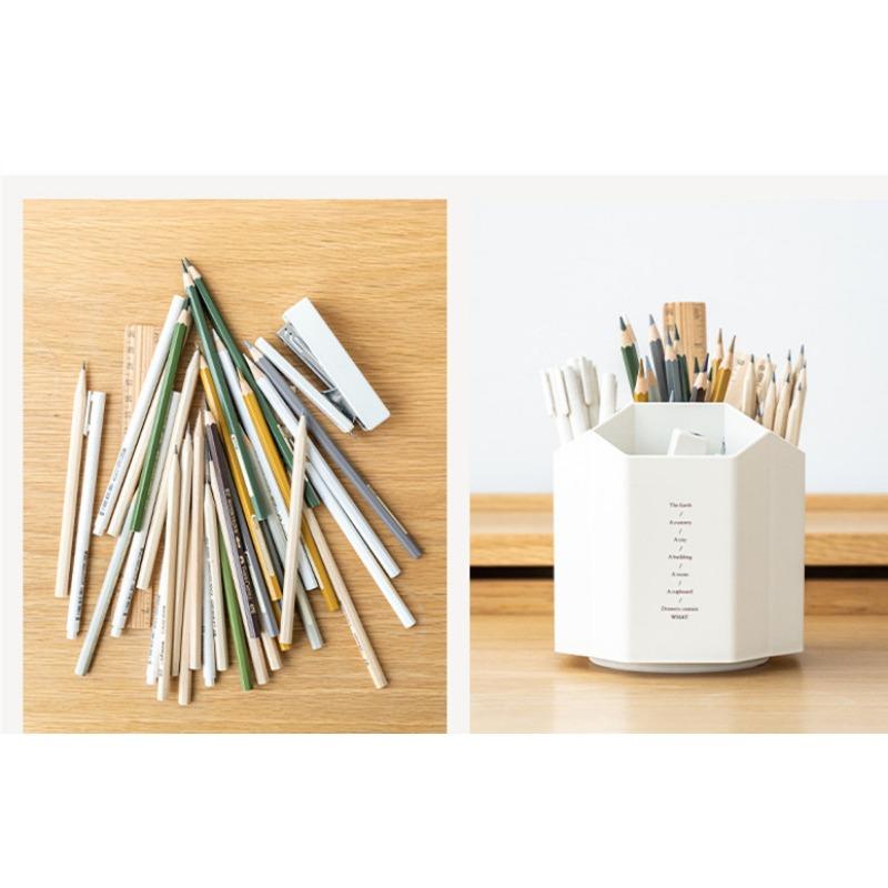 Настольные органайзеры, многофункциональные вращающиеся на 360 градусов держатели для ручек, креативные, большой емкости, настольные ящики для хранения школьных канцелярских принадлежностей