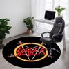 1 шт. Коврик для пола с круглым рисунком в стиле Slayer Music Office, Коврик для помещений, Подходит для офиса, Под офисные стулья, Спальни, Гостиной, Домашнего декора DT1212103