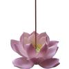 Umora Lotus Ceramic Incense Burner, Vibrant Lotus Flower Design, Handmade Buddhist Altar Decoration, Holds a Single Incense Stick, 7.5cm Diameter