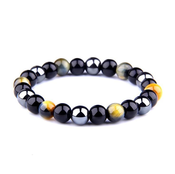 New Hematite Tiger Eye Pulsera Obsidian Bracelets Jewelry Soul Beads Natural Unisex