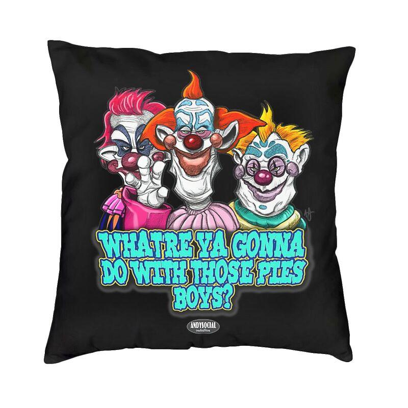 Horror Movie Killer Klowns From Outer Space Pillow Covers Home Decor Kawaii Outdoor Cushions Square Pillowcase