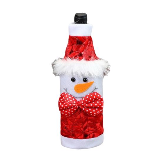 Рождественская винная бутылка Чехол Санта Снеговик Олень Красная винная бутылка Чехол Праздничный стол