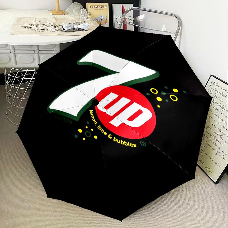 Освежающий 7-Up в жаркий день Зонт Складной зонт, автоматический зонт 8 спиц для путешествий, кемпинга Использование Подарок на Хэллоуин Рождество