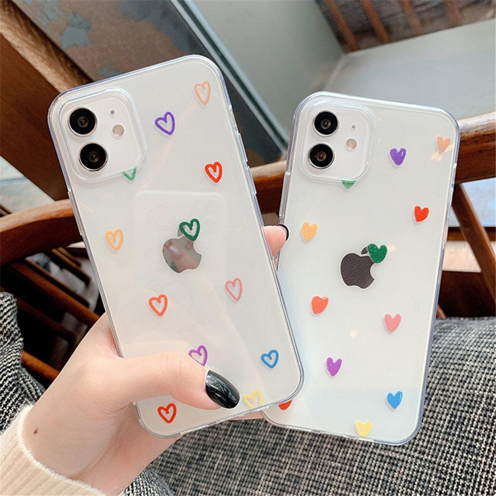 Чехол для мобильного телефона iPhone 11 Радужная любовь противоударный прозрачный 11 подходит для Apple 11promax чехол 11 с перекрестным зеркалом