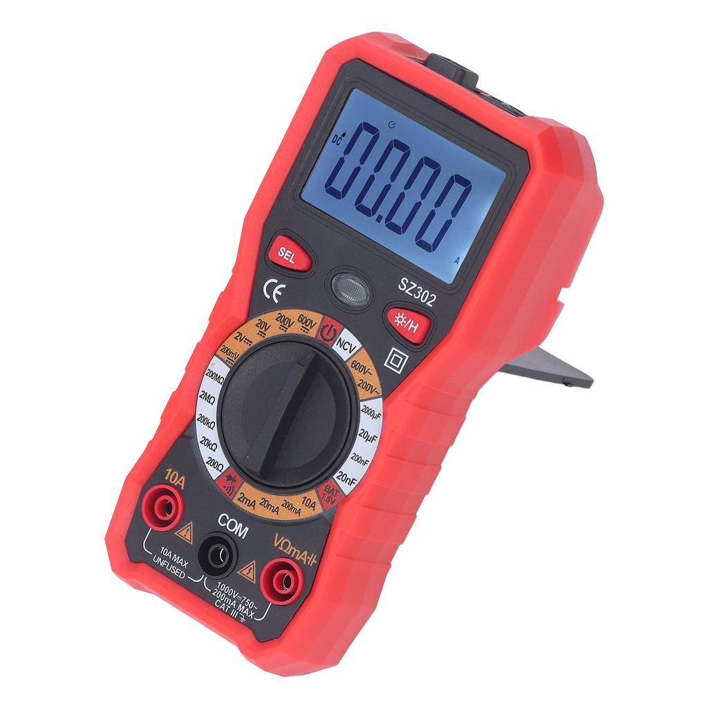 Цифровой мультиметр с подсветкой, высокой точностью, автоматическим светодиодным индикатором, вольтметр постоянного и переменного тока с фонариком