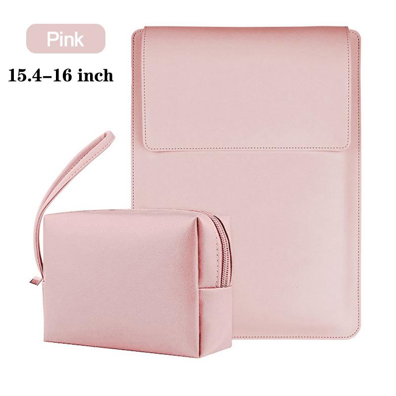 Multipurpose Laptop Sleeve 13/14/15/16 Inch With Bracket Waterproof Laptop Bag Laptop Case Macbook Sleeve Air Pro PU Leather