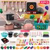 69/84/92/108 Pcs Play Kitchen Accessories Set Toy for Toddler Pretend Food Cooking Kitchen Playset Toys Christmas Gift for Kids
