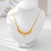 Light Luxury Blooming Bow Gold Necklace - Long-lasting Color, Trendy Clavicle Chain for Women