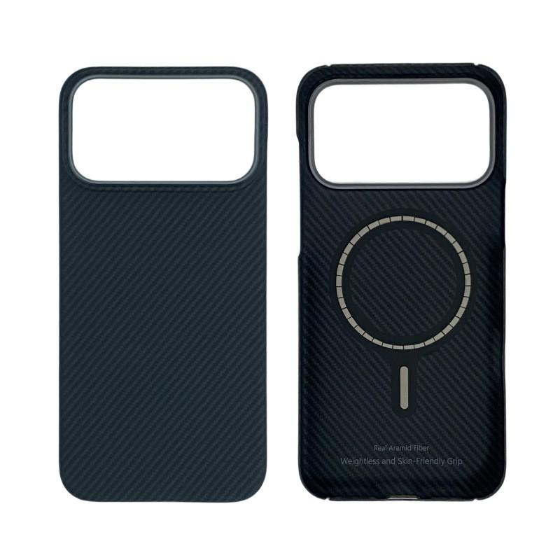 Ultra Slim Kevlar Phone Case IPhone 17 Pro Max With Magnetic Attachment Carbon Fiber Cooling Shockproof Design