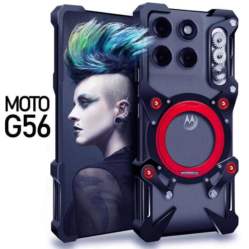 Luxury New Thor Heavy Duty Armor Metal Aluminum Phone Case For Motorola G17 G06 G85 G56 G84 G86 Power Cover Fundas Coques Bumper