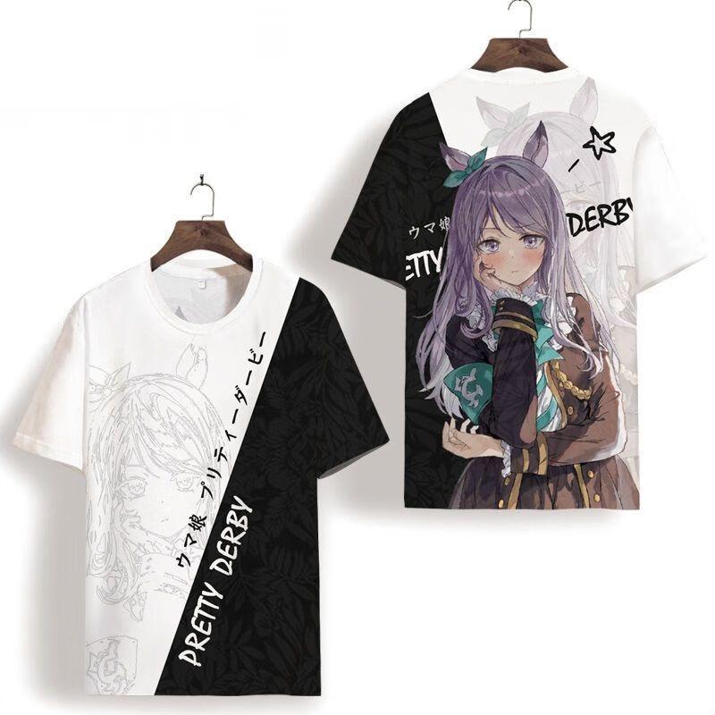 Umamusume Rice Shower Japanese Game Cosplay T-Shirt Popular 3D Print Tee Summer Men Women Harajuku Short Sleeve Cosplay Tops