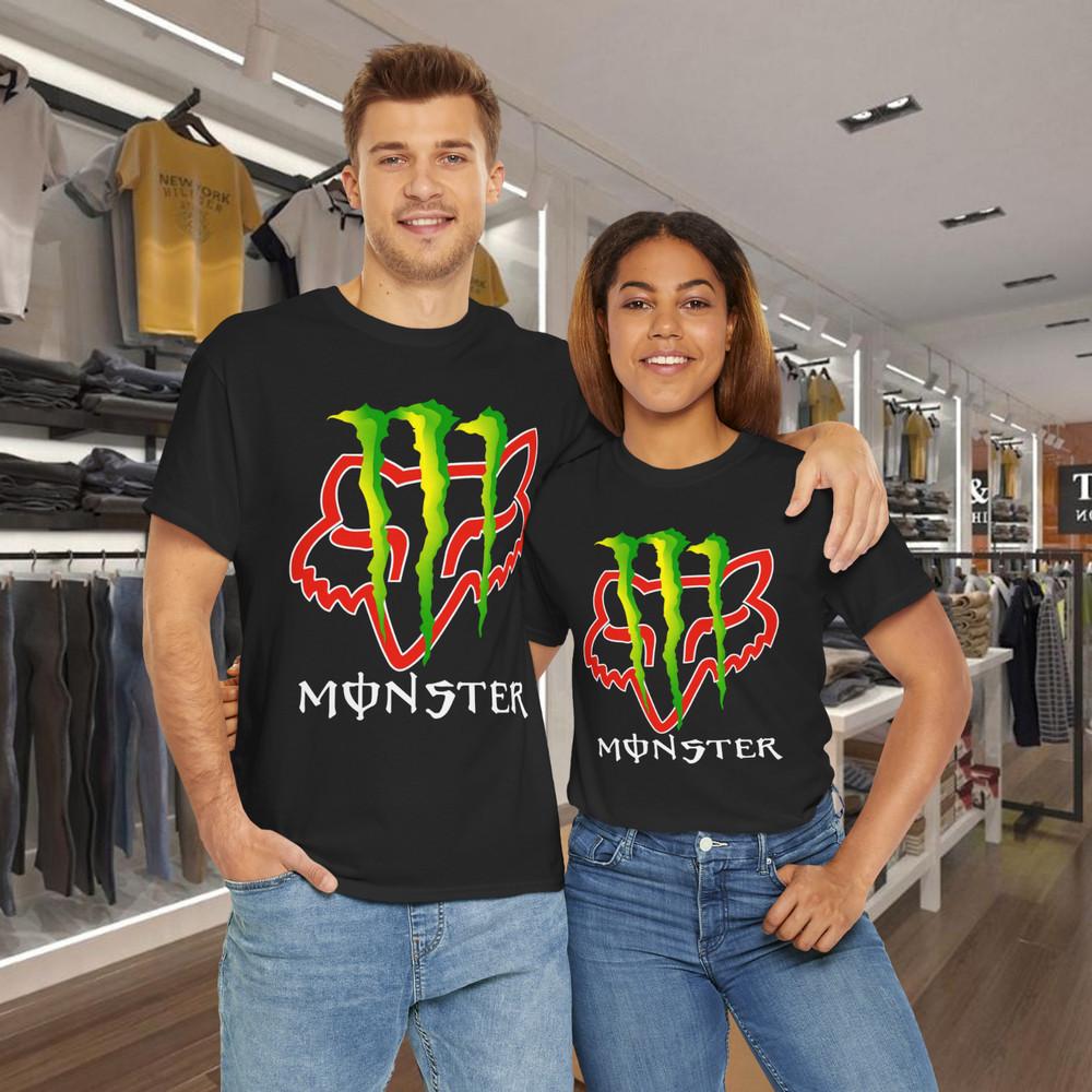 Fox Racing Monster Energy Drink Logo Graphic Cotton Unisex T-Shirt