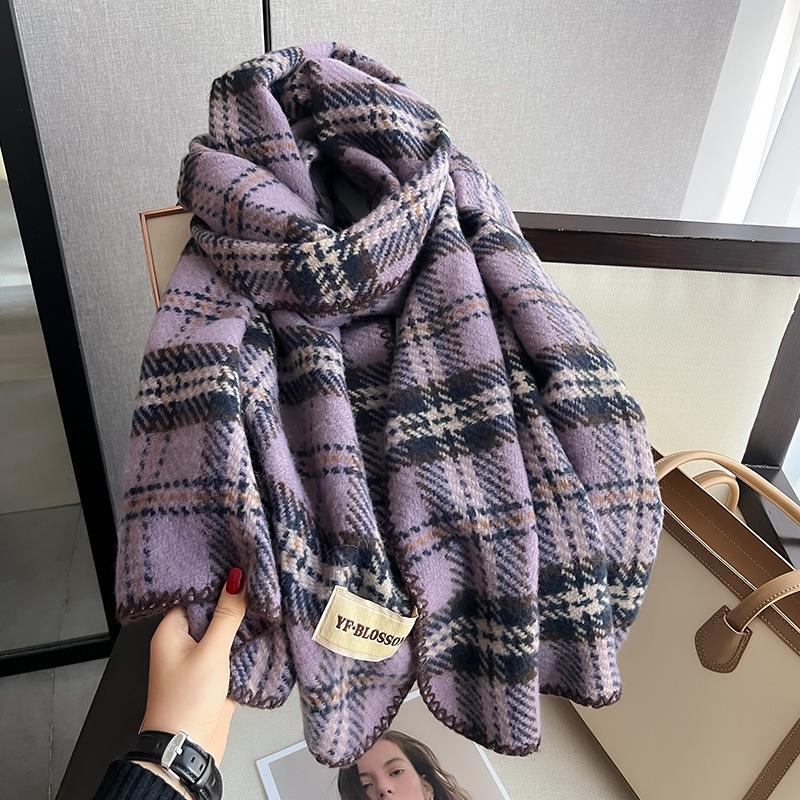 High Quality Plaid Scarf for Woman,warm Scarves Winter Scarf for Women