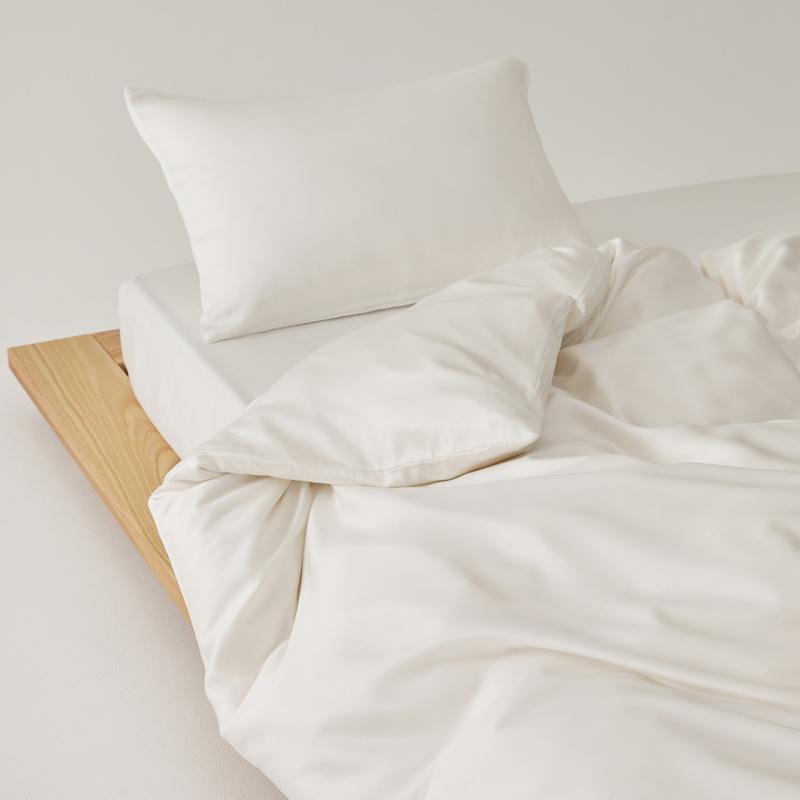 Простой комплект постельного белья из 100% лиоцелла с простынями, однотонный, мягкий, приятный для кожи, для кровати размера Queen, King, пододеяльник из натурального растительного волокна