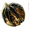 Elegant Christmas Baubles Black Gold Christmas Ornaments 6*6*6cm Festive Atmosphere Enhancer Meticulous Detail Work
