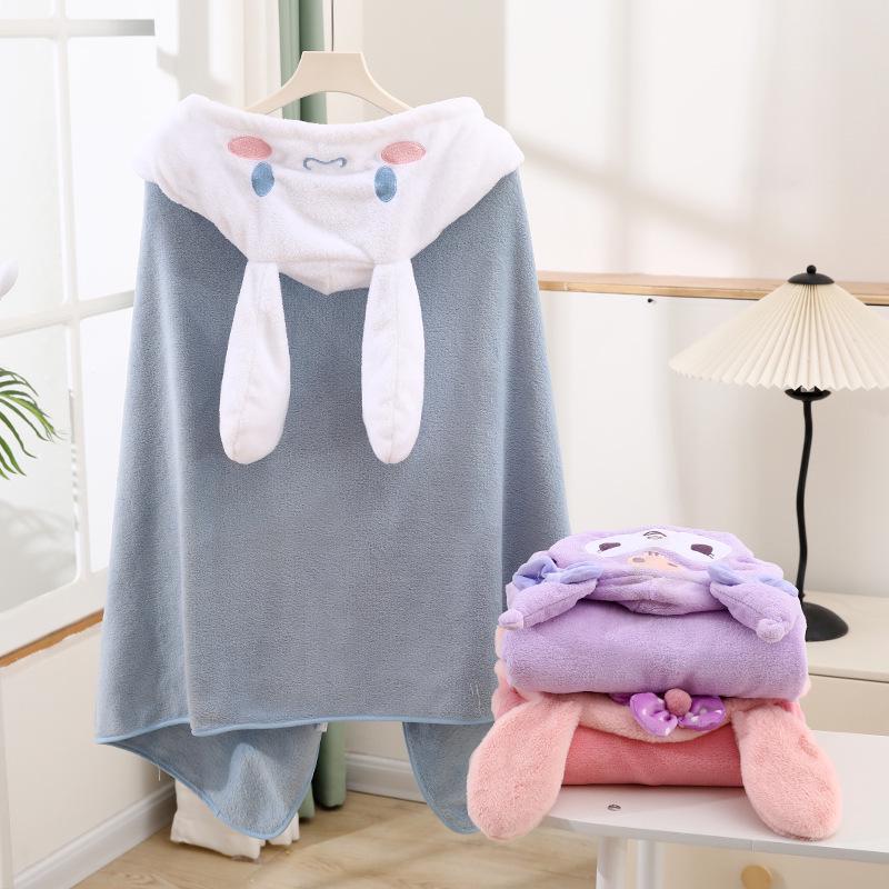 Cute Pet Hooded Nap Blanket: Versatile Plush Shawl for Office & Home