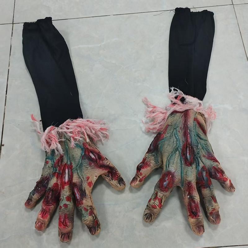 Zombie foot covers, zombie gloves Halloween cOs Props Prank props, devilish gloves, claw performance
