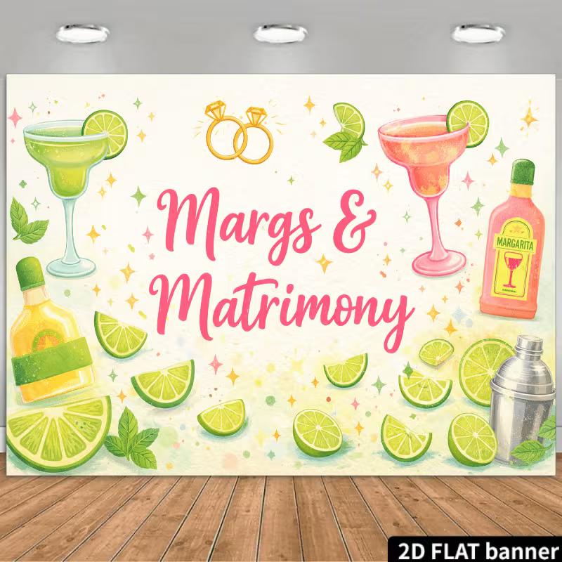 2D "Margs & Matrimony" Engagement & Bachelorette Photography Background
