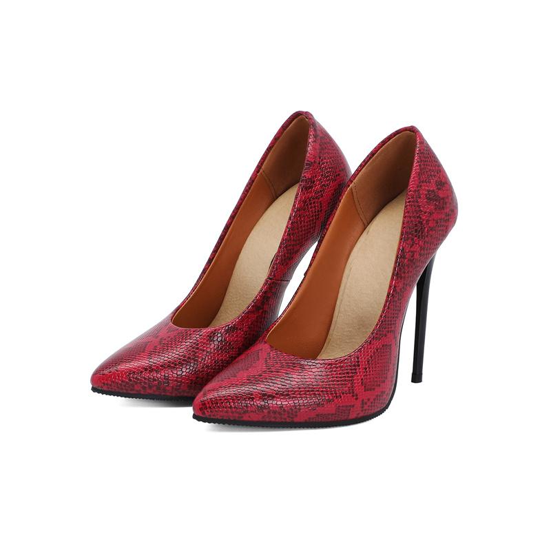 Модные туфли на высоком каблуке 12 см, женские туфли-лодочки, зеленые, желтые, со змеиным принтом, женские туфли на каблуке для офиса, женские, большого размера 45 47