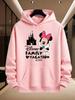 Семейные наряды Disney для родителей и детей Микки Маус и Минни для мальчиков девочек мужчин женщин пар осень и зима разноцветные худи