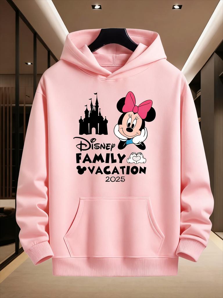Семейные наряды Disney для родителей и детей Микки Маус и Минни для мальчиков девочек мужчин женщин пар осень и зима разноцветные худи