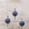 Sodalite Crystal Sphere Dowsing Pendulum