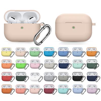 Силиконовый чехол для AirPods Pro Bluetooth-наушников Защитная крышка с крючком Для AirPods Pro 1-го поколения Зарядный кейс Аксессуар