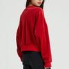 Skechers Новогодние толстовки Женские Ярко-красные С круглым вырезом Умеренные Обычные L123W007-00R3