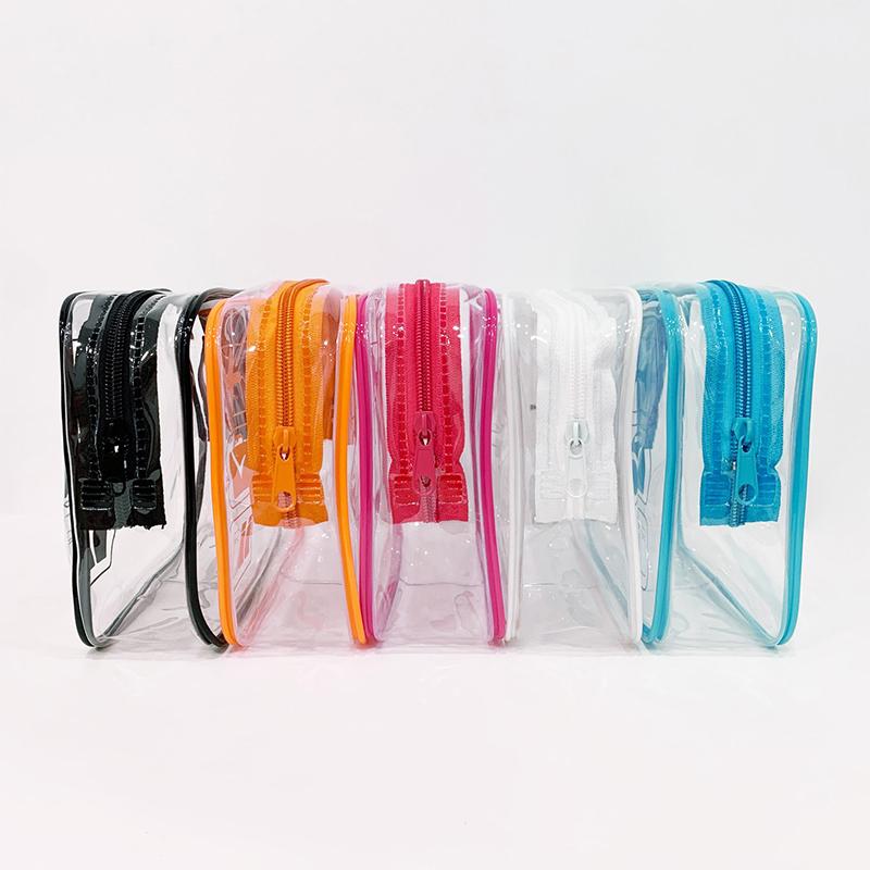 Прозрачная косметичка из ПВХ для женщин на молнии, прозрачные косметички, косметичка для путешествий, органайзер для хранения туалетных принадлежностей для ванной, моющийся мешок