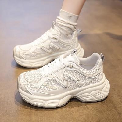 Сетчатые дышащие кроссовки «папины кроссовки» женские весенне-летние универсальные на толстой подошве, увеличивающие рост, повседневные спортивные кроссовки, кроссовки для бега, модная обувь