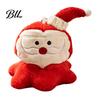 Holiday Party Favors Christmas Plush Hanging Ornament, Santa Gingerbread Man Deer Snowman Stuffed Toy with Skin Friendly Fabric Loop , Festive
