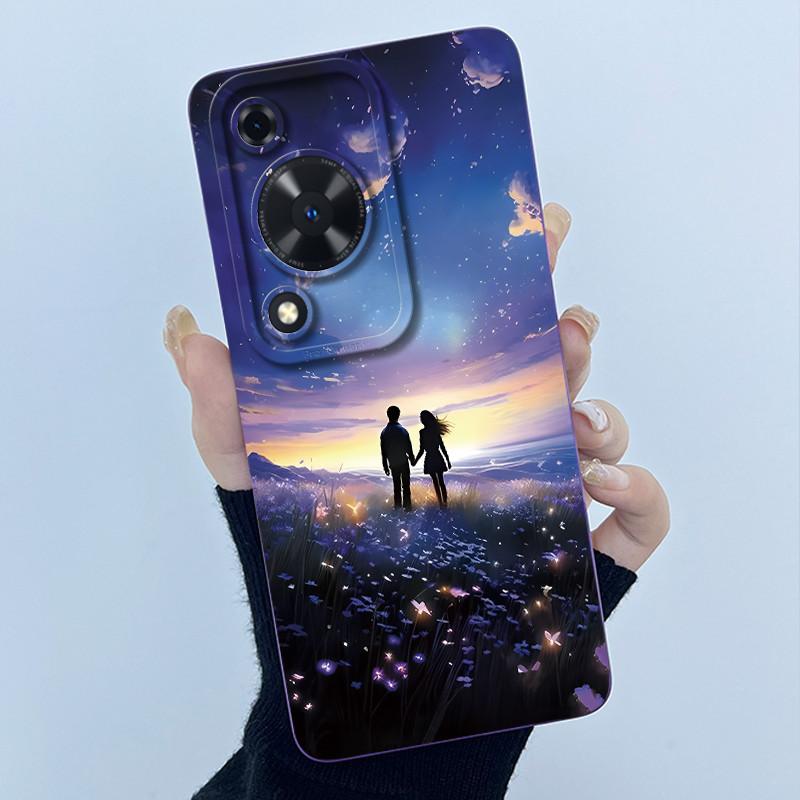 Чехол для телефона Huawei Nova Y72 Модный простой цветок Матовый силиконовый корпус Для Huawei Nova Y72S Y63 Y 72 Задняя крышка Корпус