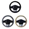 Стильный зимний теплый противоскользящий плюшевый защитный чехол на рулевое колесо автомобиля