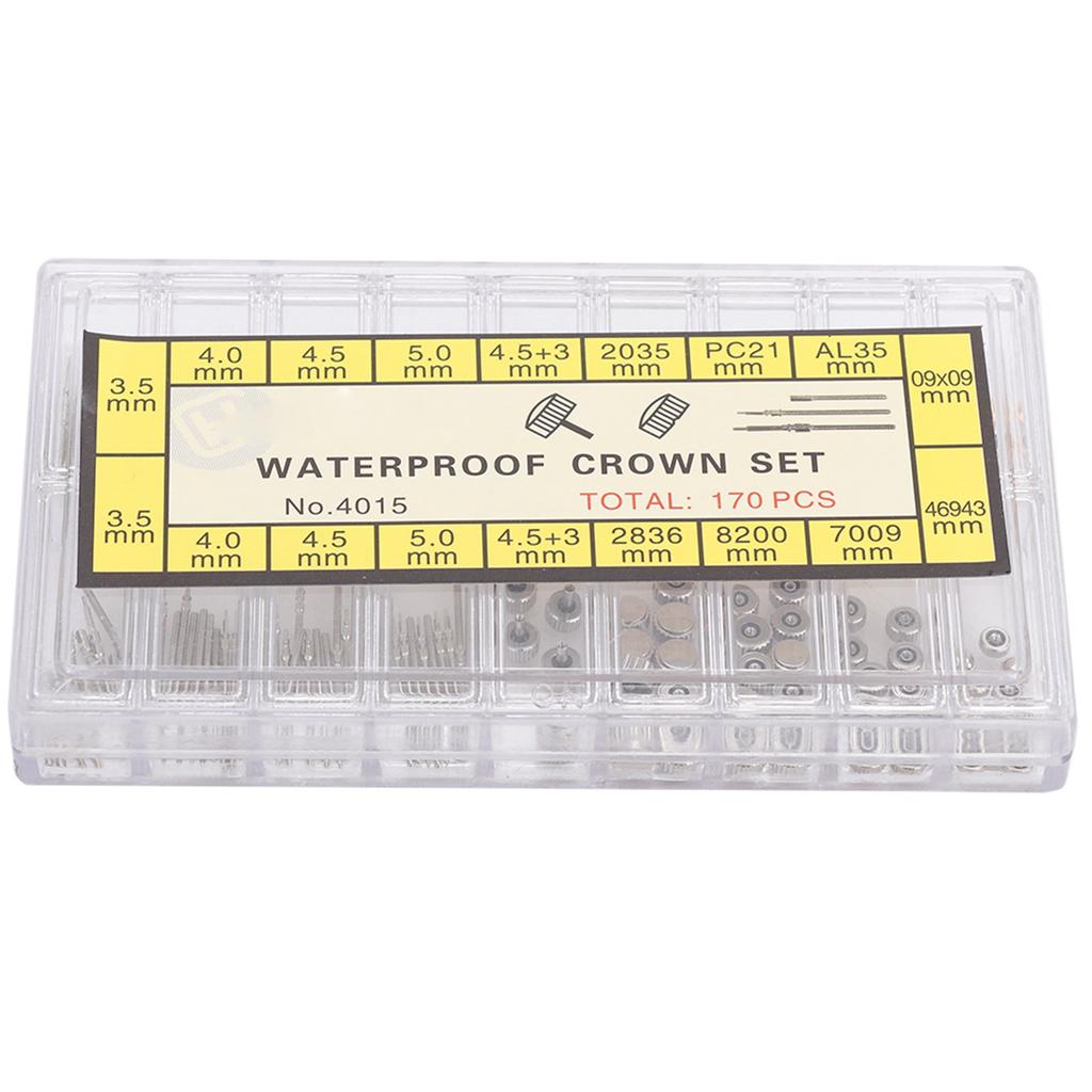 Stainless Steel Watch Crown Spring Bar Set Watch Repairing Tool Accessory