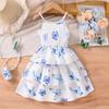 Girls' Sleeveless Floral Dress Summer Children's Fashionable Dress